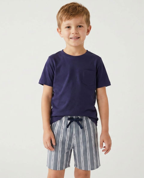 Striker Boys Jersey T-shirt and Stripe Shorty Set
