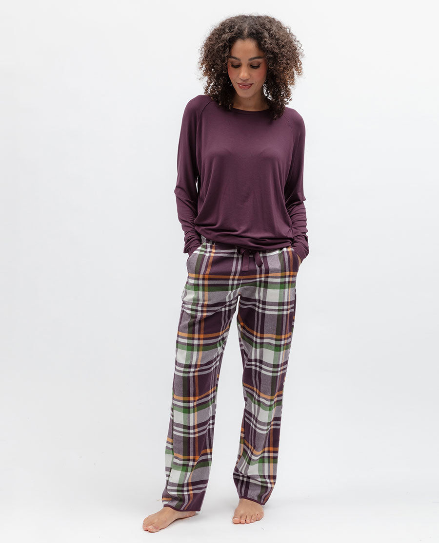 Wild Slumber Jersey Top and Lightly Brushed Check Family Matching Pyjama Set