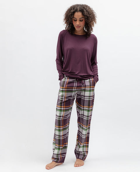 Wild Slumber Jersey Top and Lightly Brushed Check Family Matching Pyjama Set