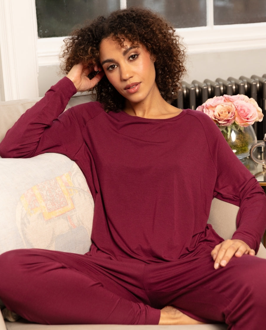 Yasmin Womens Slouch Jersey Pyjama Set