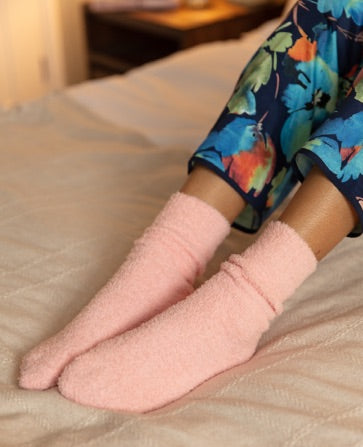 Rose Fluffy Socks
