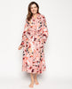 Lillian Lace-Trim Floral Print Long Dressing Gown