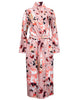 Lillian Lace-Trim Floral Print Long Dressing Gown