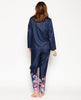 Jenna Pyjama-Set mit Spitzenborte und Blumendruck
