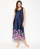 فستان نوم طويل بطبعة زهور من Jenna Lace-Trim