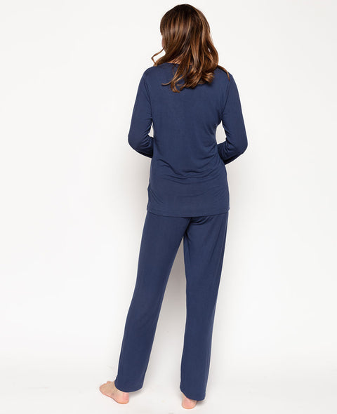 Jenna Lace-Detail Jersey Pyjama Set