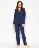 Jenna Lace-Detail Jersey Pyjama Set