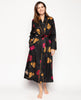 Marcella  Lace-Trim Floral Print Long Dressing Gown