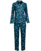 Yvonne  Lace-Trim Bird Print Pyjama Set