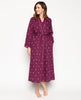 Sara Stab Stitch Embroidered Long Dressing Gown