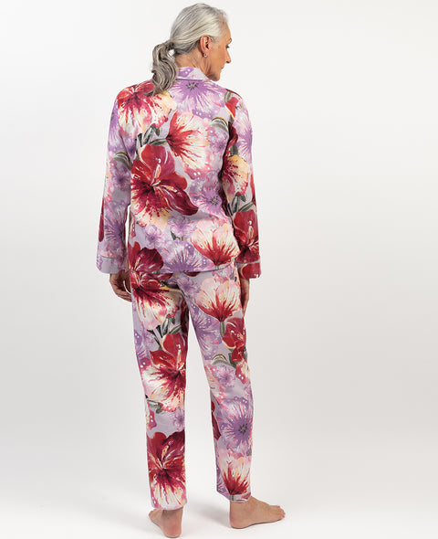 Ensemble de pyjama à imprimé floral et bordure en dentelle Maeve