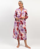 Maeve Lace Trim Floral Print Long Dressing Gown