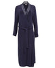 Maeve Lace Detail Navy Jersey Long Dressing Gown