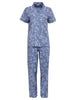 Delilah Pyjama-Set mit Wheatsheaf-Print und Spitzenbesatz