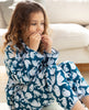 Maria Blaugrüner Pyjama mit Schwanenmuster