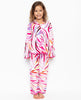Carrie Pink Brushstroke Print Pyjama Set