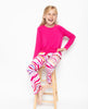 Carrie Jersey-Oberteil und Pyjama-Set mit Pinselstrich-Print