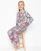 Mallory Graues Pyjama-Set mit Blumendruck