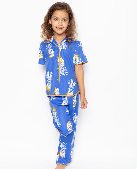 Pyjama à imprimé ananas bleu Sierra