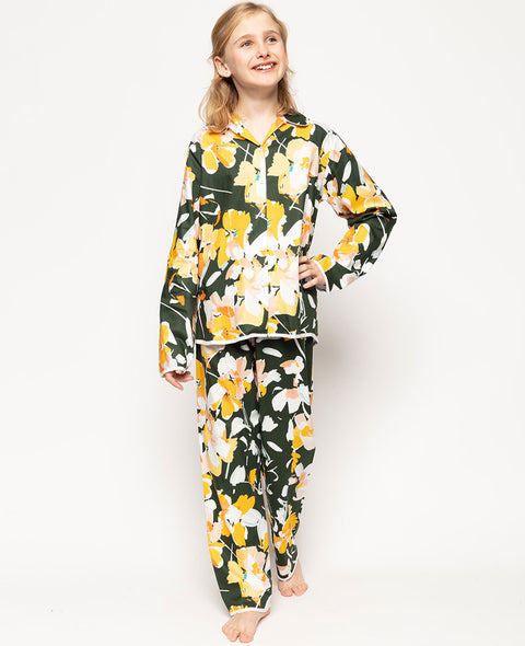 Imogen Green Floral Print Pyjama Set