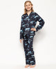 Verity Navy Horse Print Pyjama Set