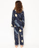 Pyjama bleu ciel à imprimé céleste