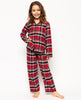 Windsor Mädchen Pyjama-Set mit super gemütlichem Karomuster in Rot