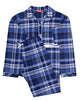 Pyjama à carreaux brossés bleu marine pour filles Riley