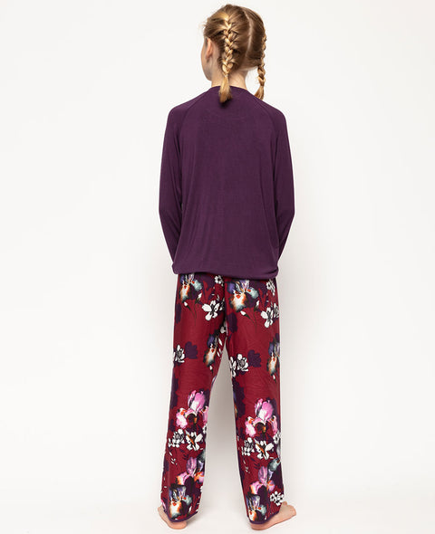 Clarissa Jersey-Oberteil und Pyjama-Set mit Blumendruck