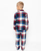 Archie Marineblau kariertes Pyjama-Set