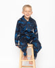 Archie Pyjama-Set mit Auto-Print, Marineblau