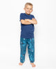 George Blue Jersey-T-Shirt und Pyjama-Set mit Wal-Print