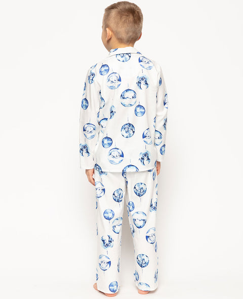 Riley Boys White Bauble Print Pyjama Set