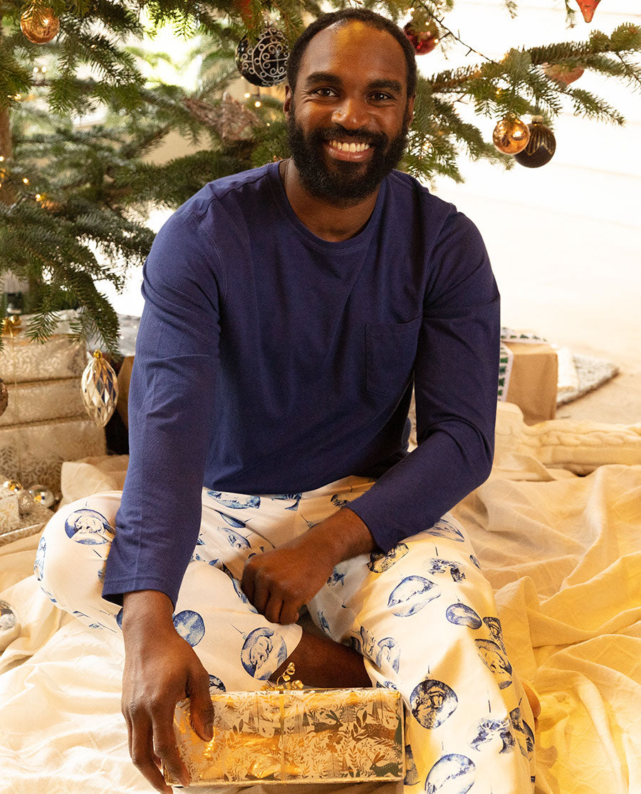 Riley Bas de pyjama à imprimé babiole pour homme