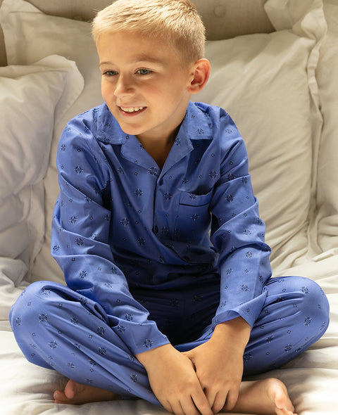 Jamie Boys Schlafanzug mit Geo-Print