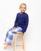 Jamie Boys Jersey-T-Shirt und kariertes Pyjama-Set