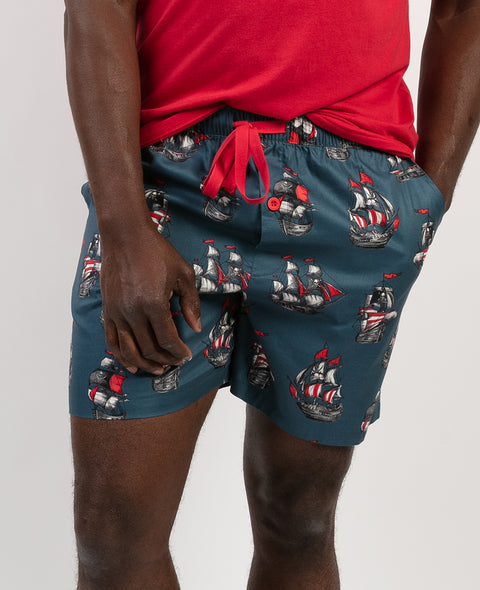 Jasper Pirate Ship Print Shorts