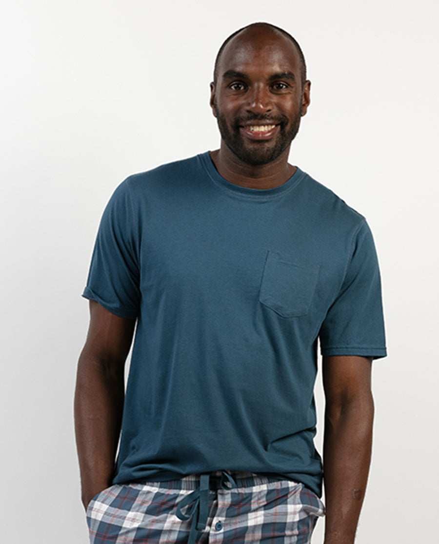 T-shirt en jersey bleu sarcelle Jasper