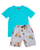 Luca Boys Jersey T-shirt and Scooter Print Shorty Set