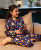 Charlie Kids - Ensemble pyjama unisexe bleu à imprimé cirque