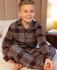 Spencer Boys Burgundy Brushed Check Pyjama Set