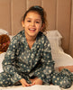 Hannah Girls Grey Leopard Print Pyjama Set