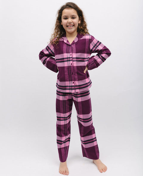 Eve Girls Magenta Pink Check Pyjama Set