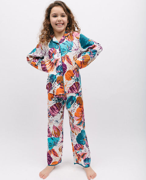 Maple Mädchen-Pyjama-Set mit Kürbis-Patch-Print