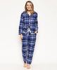 Riley Damen-Pyjama-Oberteil mit gebürstetem Karomuster