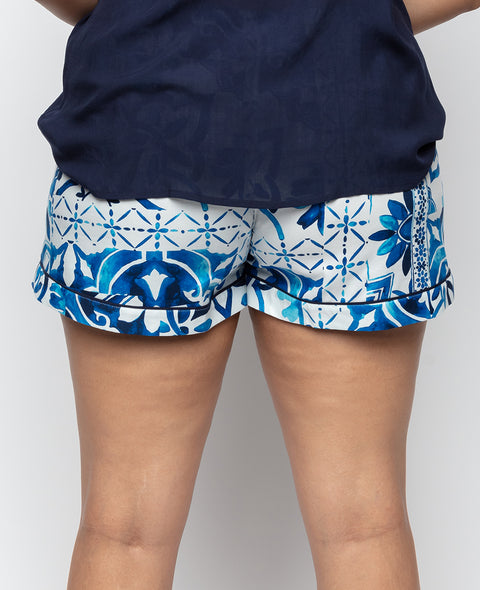 Marie Tile Print Shorts