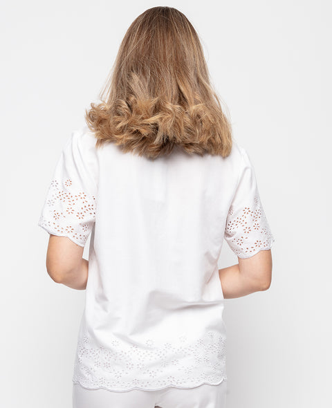 Saskia Embroidered Pyjama Top