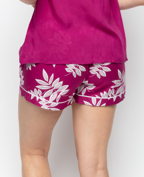 Emmi Leaf Print Shorts